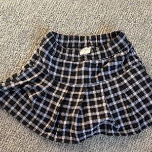 Abercrombie Kids Black and White Plaid Skirt